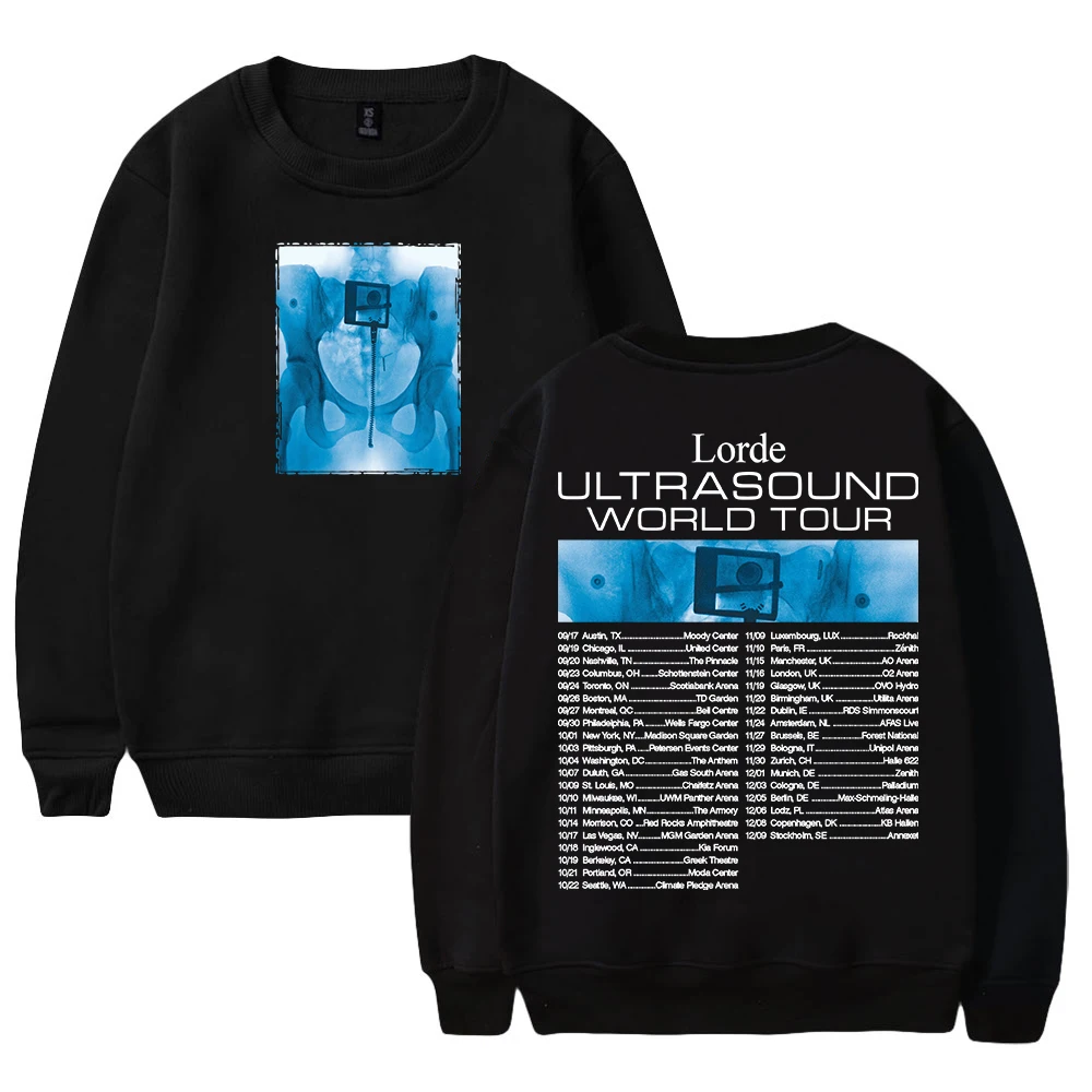 GF Lorde الموجات فوق الصوتية جولة حول العالم Crewneck كم طويل ملابس الشارع الشهير الرجال النساء البلوز بلوزات 2025 جولة العذراء ميرش #5