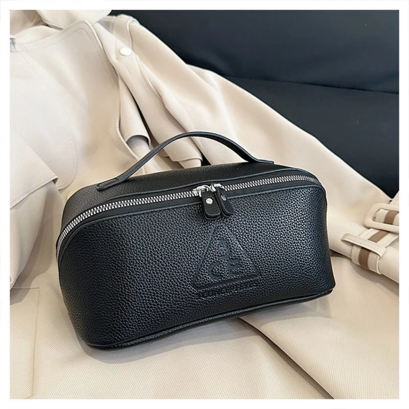 classic-vintage-style-cosmetic-bag-trendy-versatile-portable-makeup-organizer-with-top-handle-double-zipper