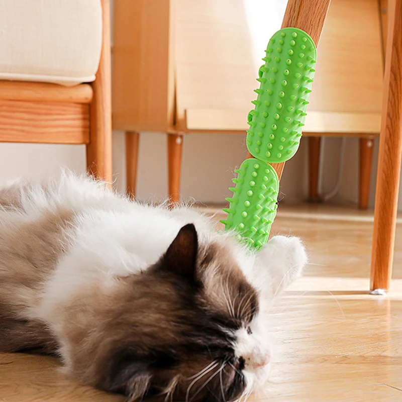 Cat Scratcher Massager Comb Pets Table Corner Scrape Hair Brush Remove Hair Comb Kitten Care Accessories