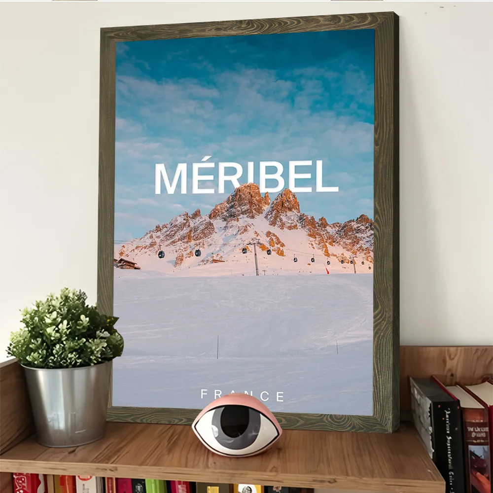 مذريبل منتجع التزلج المشارك تخصيص مطبوعة قماش اللوحة للصور جدار الفن غرفة المعيشة الديكور ديكور المنزل الحمام #4