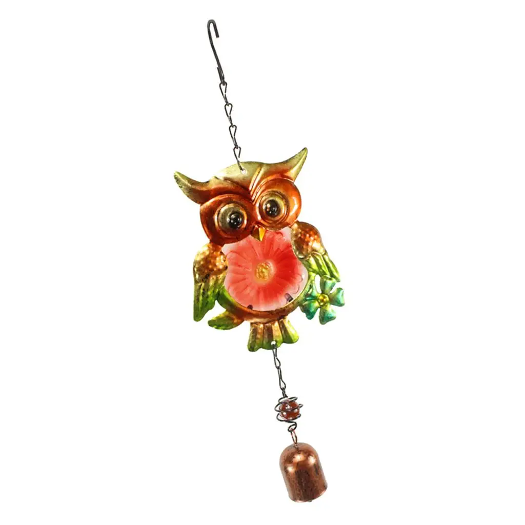 3-6pack Metal Wind Chime Owl Wind Chimes Garden Outdoor Decor Gift Red