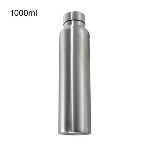 Chai thể thao bằng thép không gỉ 1000ml, một lớp, ly nước đỏ, chai kim loại, đồ uống, cắm trại, thể thao, phòng tập thể dục 10 Cup kim loại bán hàng chính - №10