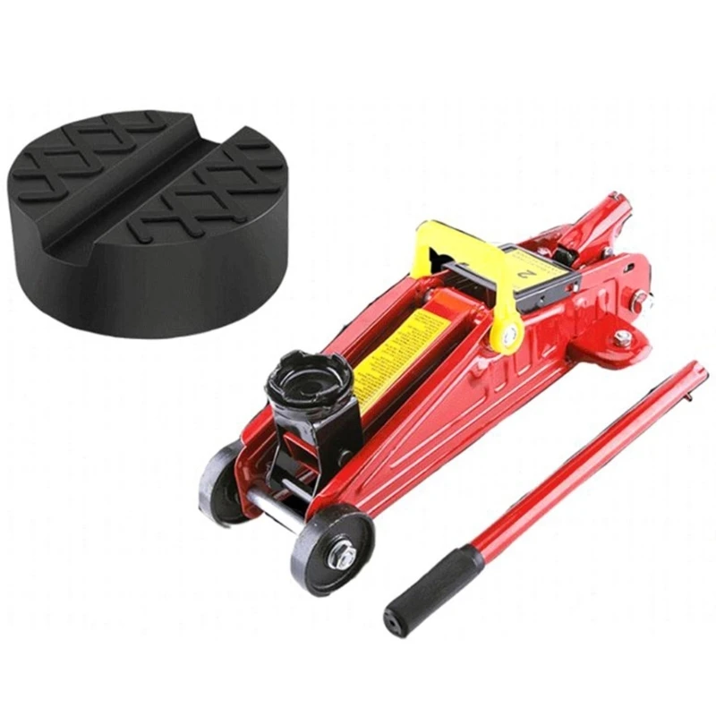 D84F Vehicle Lift Point Support Insert Pair, Two Piece Rubber Cushion Contact Set with Center Channel and Routine Garage Service