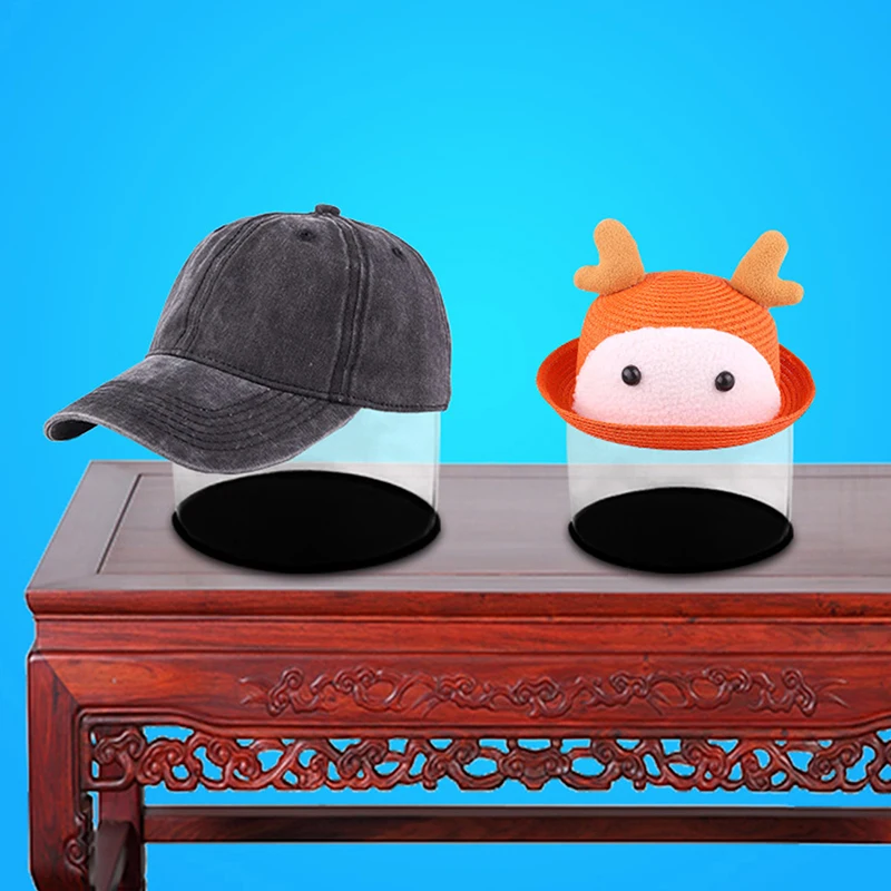 NEW Transparent PVC Air Inflatable Hat Holder Support Inflation Cap Support Prop Up Open Up Display Cap Holder