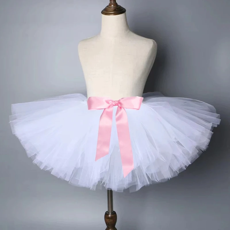 Kids Easter Festival Costume Animal Rabbit Cute Pink White Bunny Tutu Skirt Outfit Baby Girls  Fluffly Ballet Tutus with Ears Ta view 4