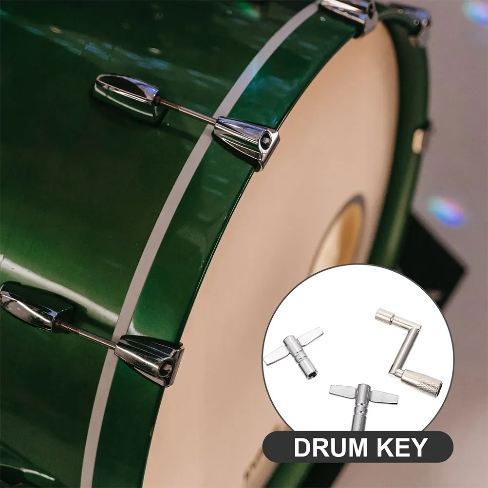 

3 Pcs Drum Key Wrench Tuning Aids Snare Music Set Tool Kit Tuner Keys Metal Part