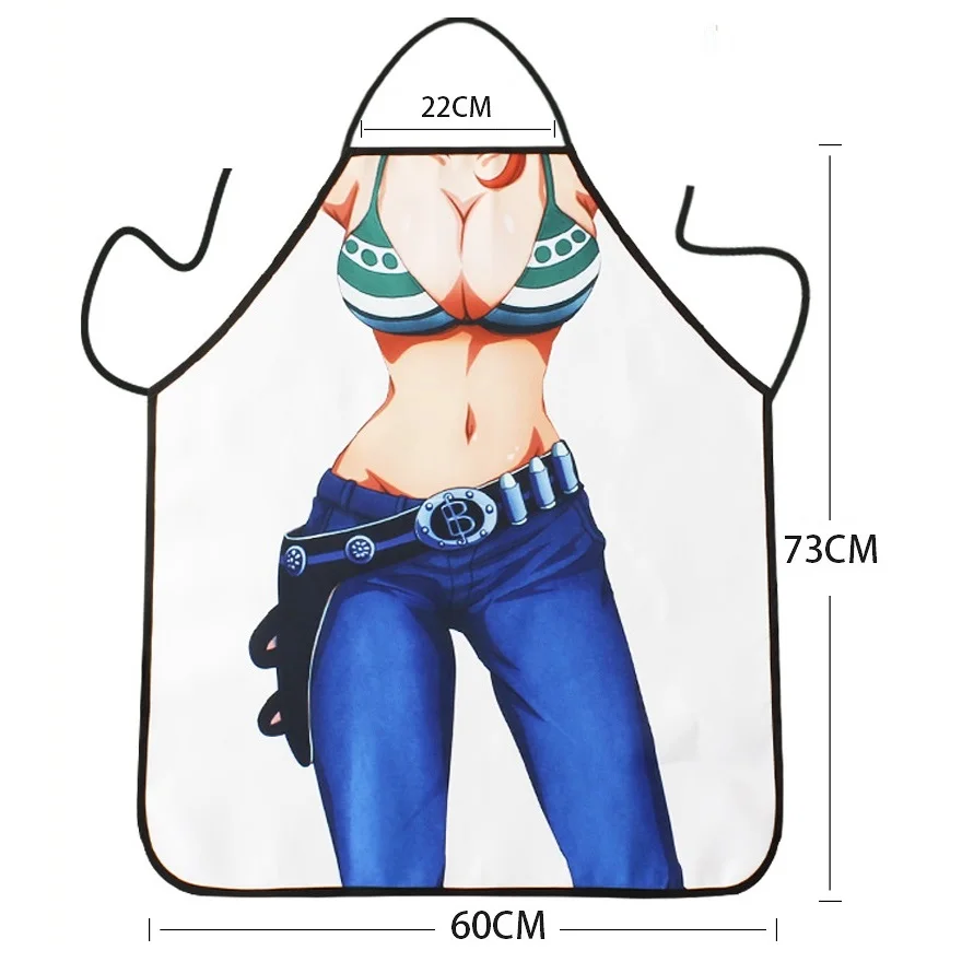 Stylish Printed Funny Apron For Home Kitchen BBQ Party With Humorous Patterns And High Qualiting shows creativity special apron!