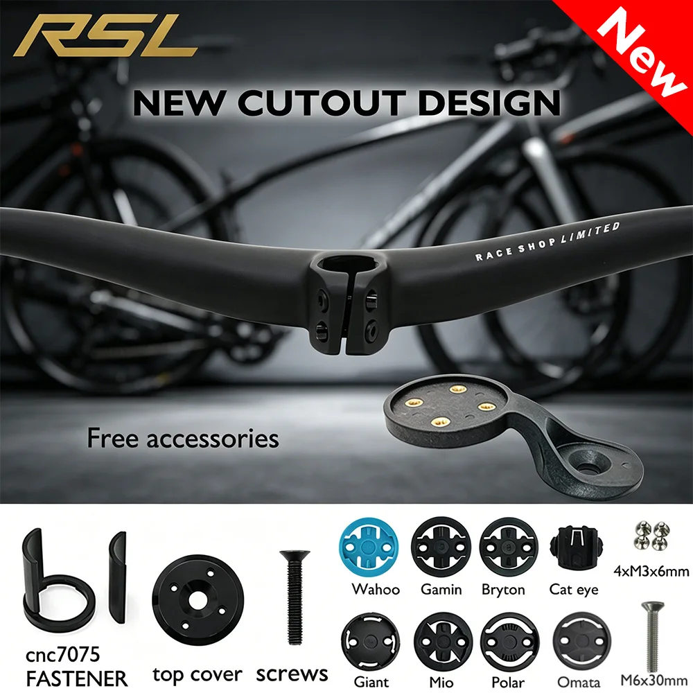 

Carbon Integrated Handlebar 28.6mm 800mm 27.5mm Rise MTB Downhill Handlebar RSL for Mountain Bike Enduro Freeride Accessories
