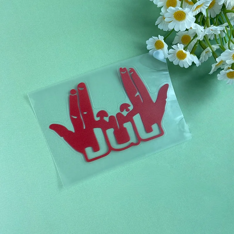 1pc Funny JUL Finger Motorcycle Sticker Waterproof Vinyl Decal for Motorbike Helmet Scooter Fuel Tank & Fairing view 5