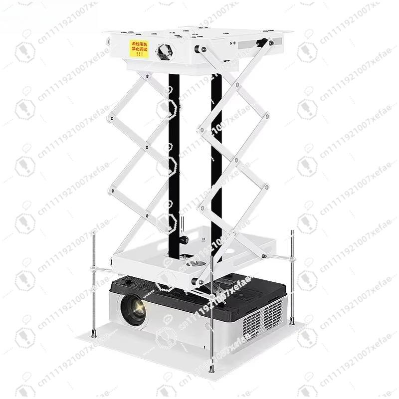 

Home theater electric projector ceiling bracket lift suspension design with remote control