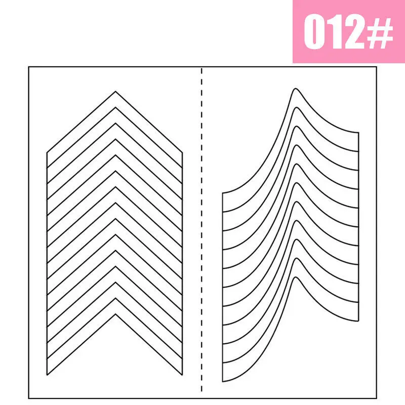 5-teiliges Nail-Art-Schablonen-Set für französische Maniküre, einfache Anwendung von Nagellack, Aufkleber für perfekte Nagelspitzen – Detail 16