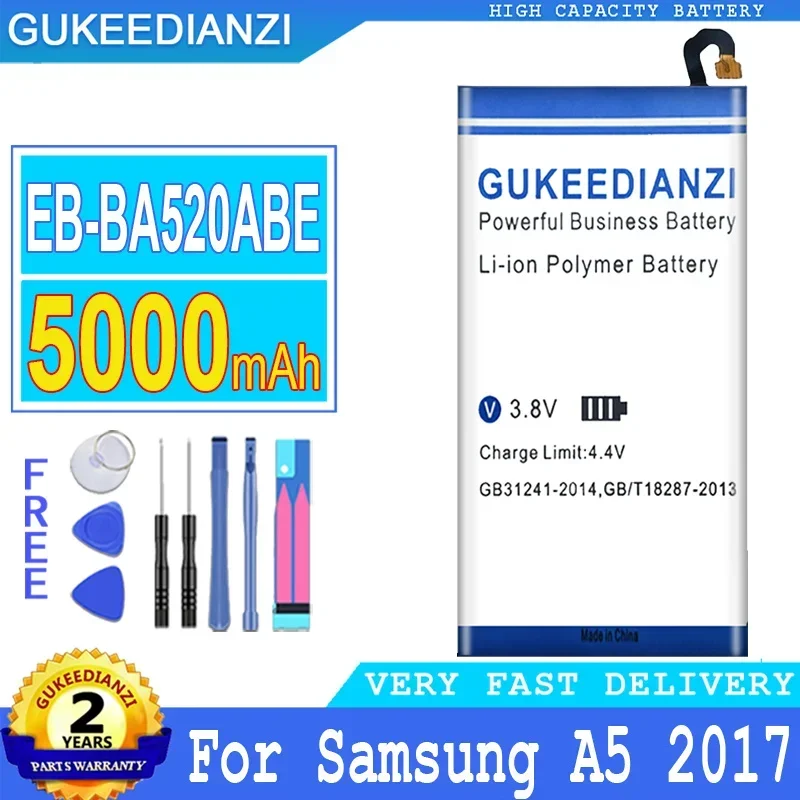 

5000mAh Mobile Phone Batteries For Samsung A5 2017 A520 SM-A520F SM-A520F/DS SM-A520K SM-A520L SM-A520S Portable Battery