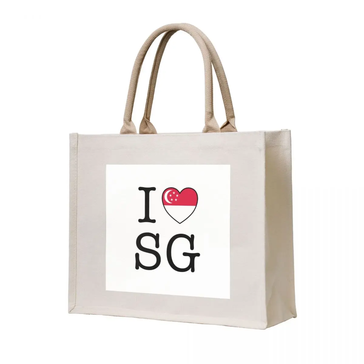 

I Love SG (Singapore) Tote Bag tote bag canvas cute tote bag Women's shopping