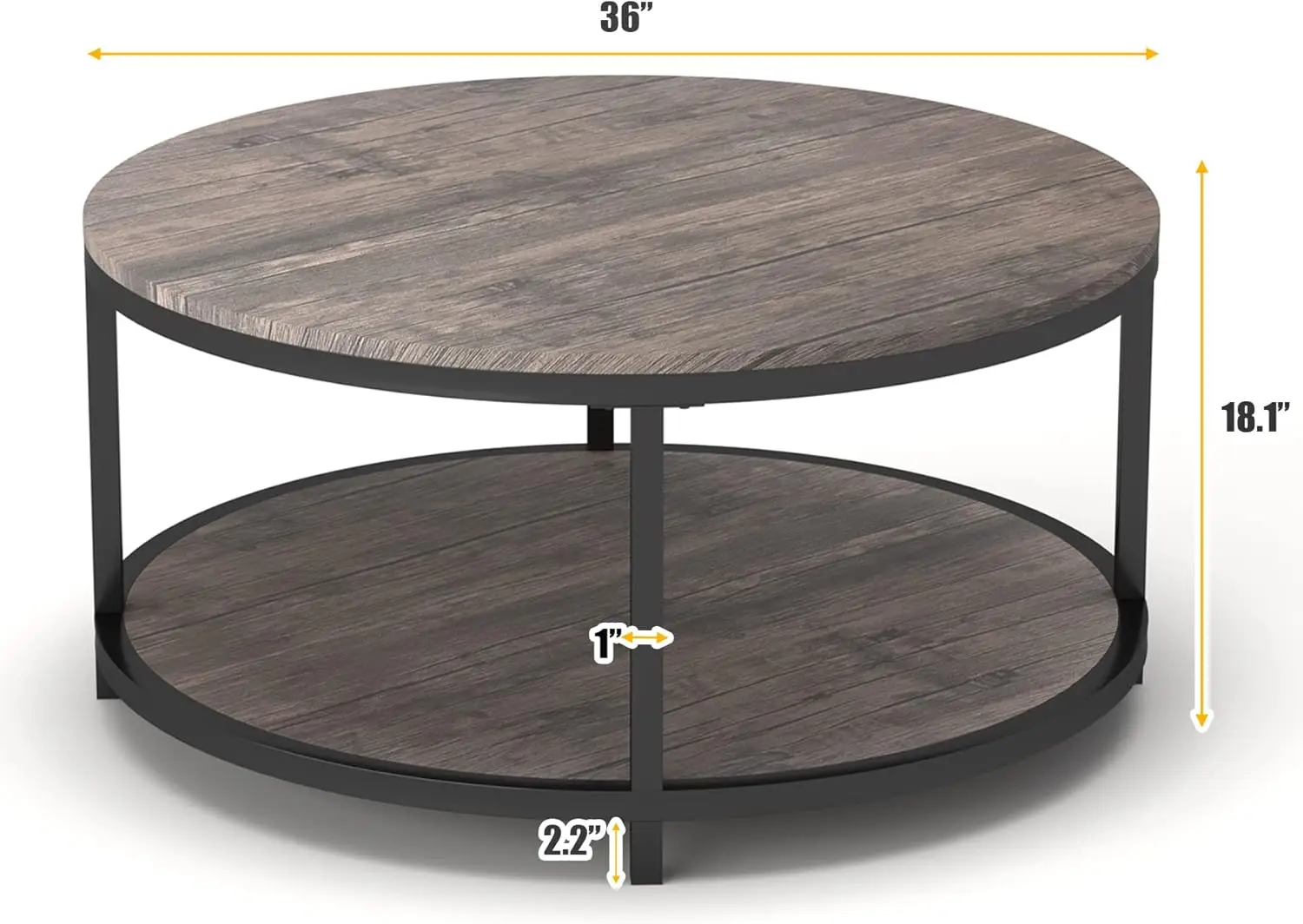 NSdirect Round Coffee Table,36