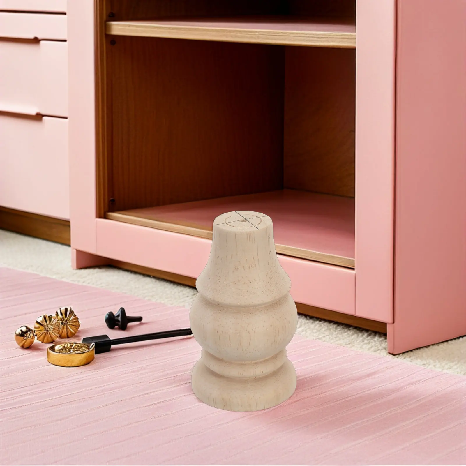 Solid Wood Furniture Legs French Style Replacement Sofa Cabinet Table Bed Wooden Legs Furniture DIY 3.93x2.36x2.36 Sofa Feet