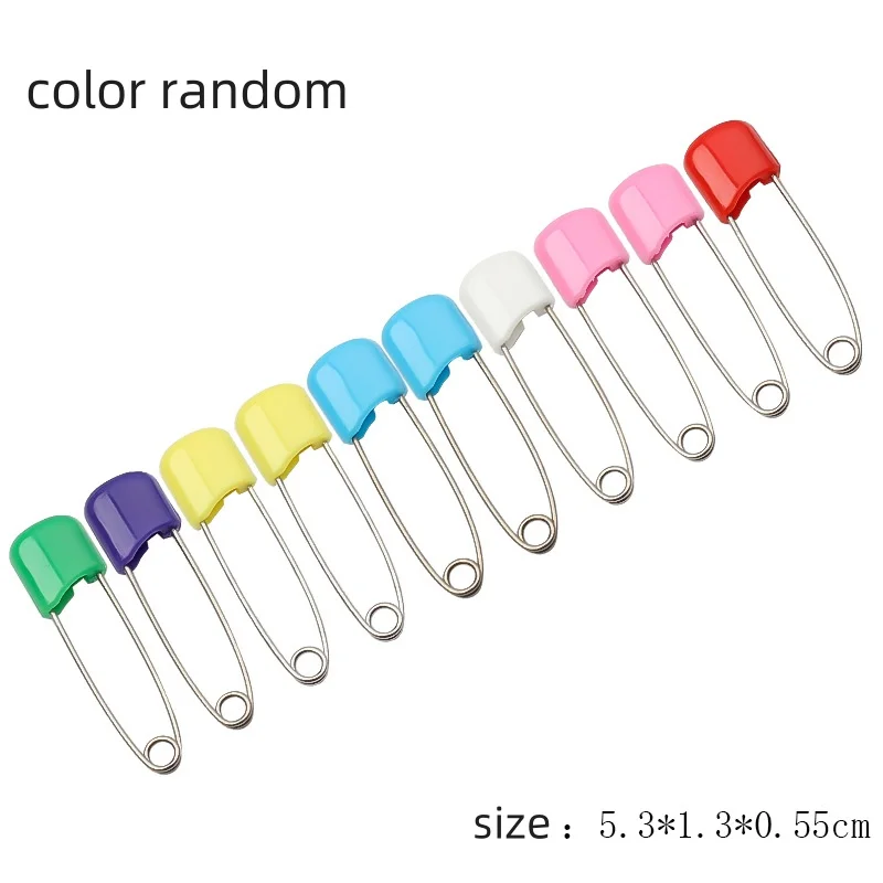 10Pcs 4/5.4cm Pins Plastic Head Cloth Diaper Pins Buckles Sewing Baby Safety Locking Pins For Quilting Knitting Stitch Markers