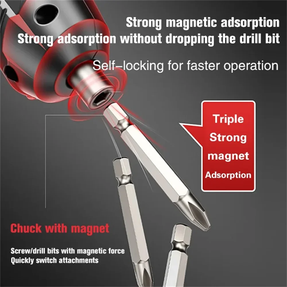 Multifunctional And Powerful Electric Screwdriver Portable Cordless Drill Screwdriver Rechargeable Electric Drill Power Tools