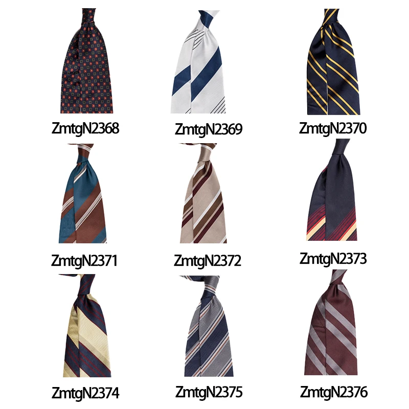 100% Silk Tie Luxury Ties Blue Neckties Silk Men stirp Tie zometg Wedding Neckties Brown Silk Necktie Business Tie Fashion