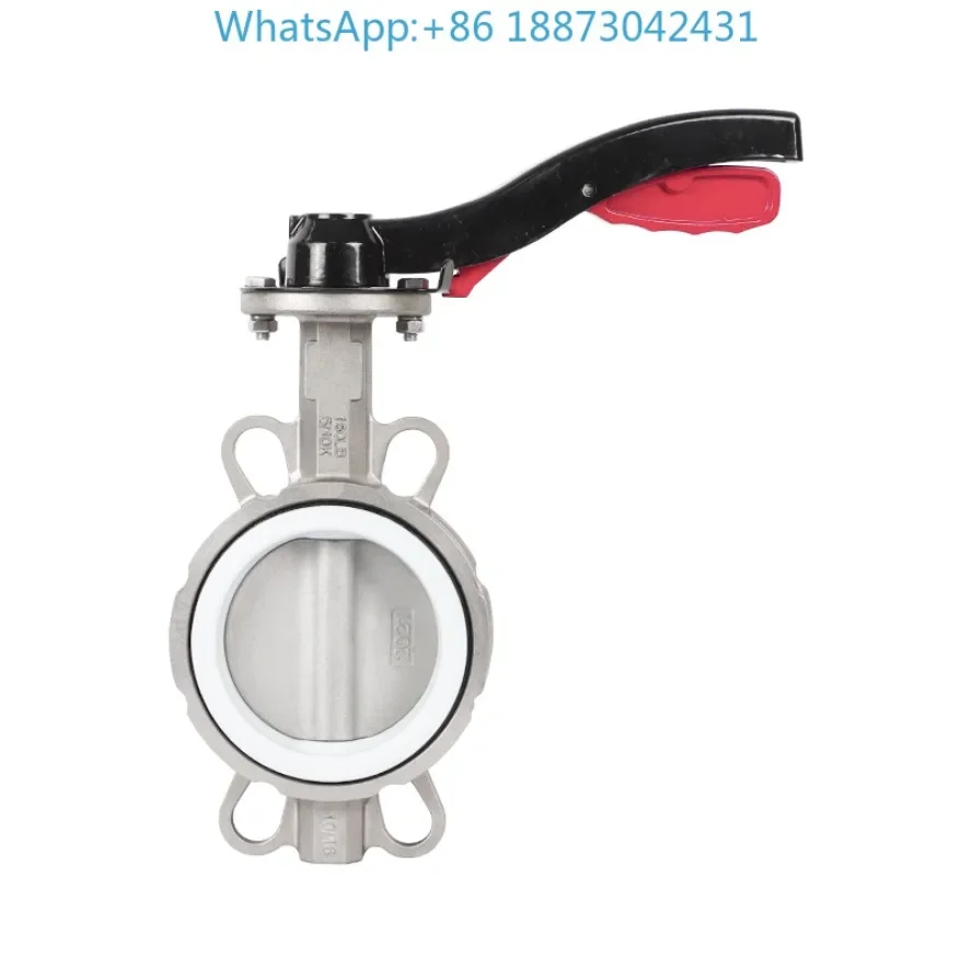 D71X/F-16P Wafer Butterfly Valve 304 Handle Stainless Steel Butterfly Valve Manual DN50 65 100 150 200