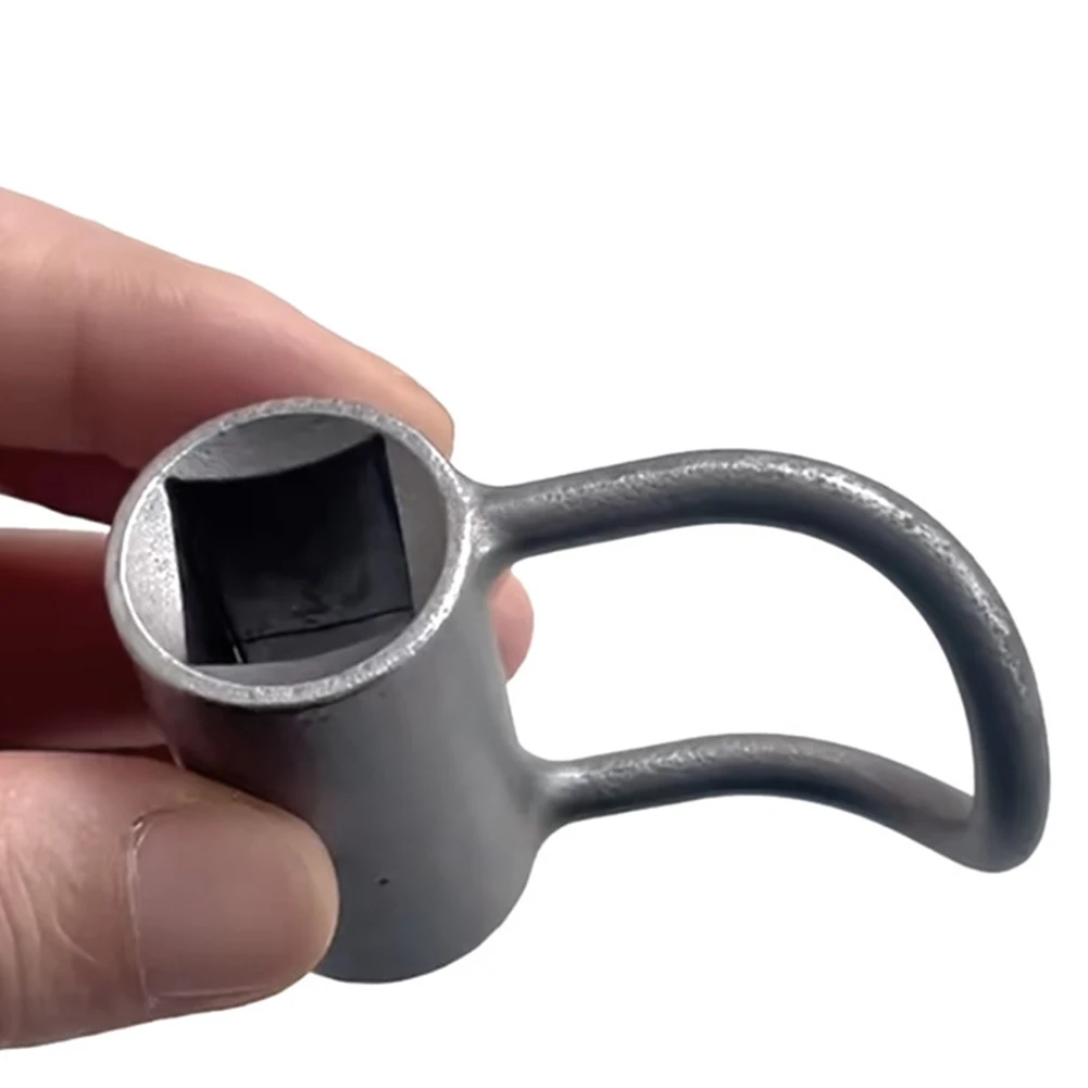 Ergonomic Angle Valve Wrench with Curved Rod for Plumbing Maintenance Compatible with 4 Point and 6 Point Valves