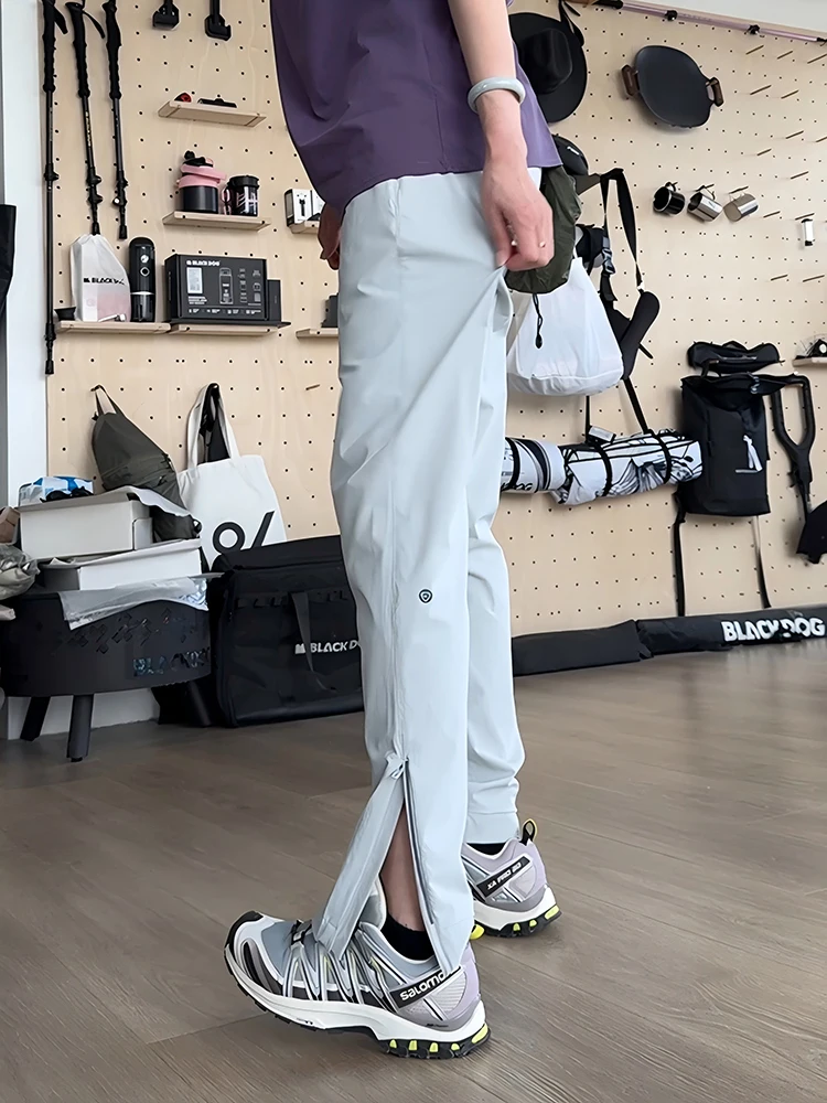 

Qui Dry Soft ell Мужские походные брюки Летняя уличная спецодежда Прямые брюки на молнии сбоку Повседневные брюки Faionable Y...