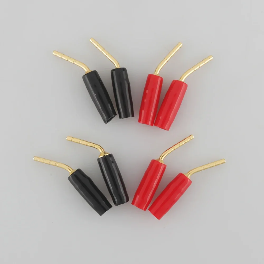 4/8pcs Gold-plated 2mm Pin Banana Plug Connector, 2mm Pin Connectors for Amp Speaker Cable Wire HiFi Audio Terminal