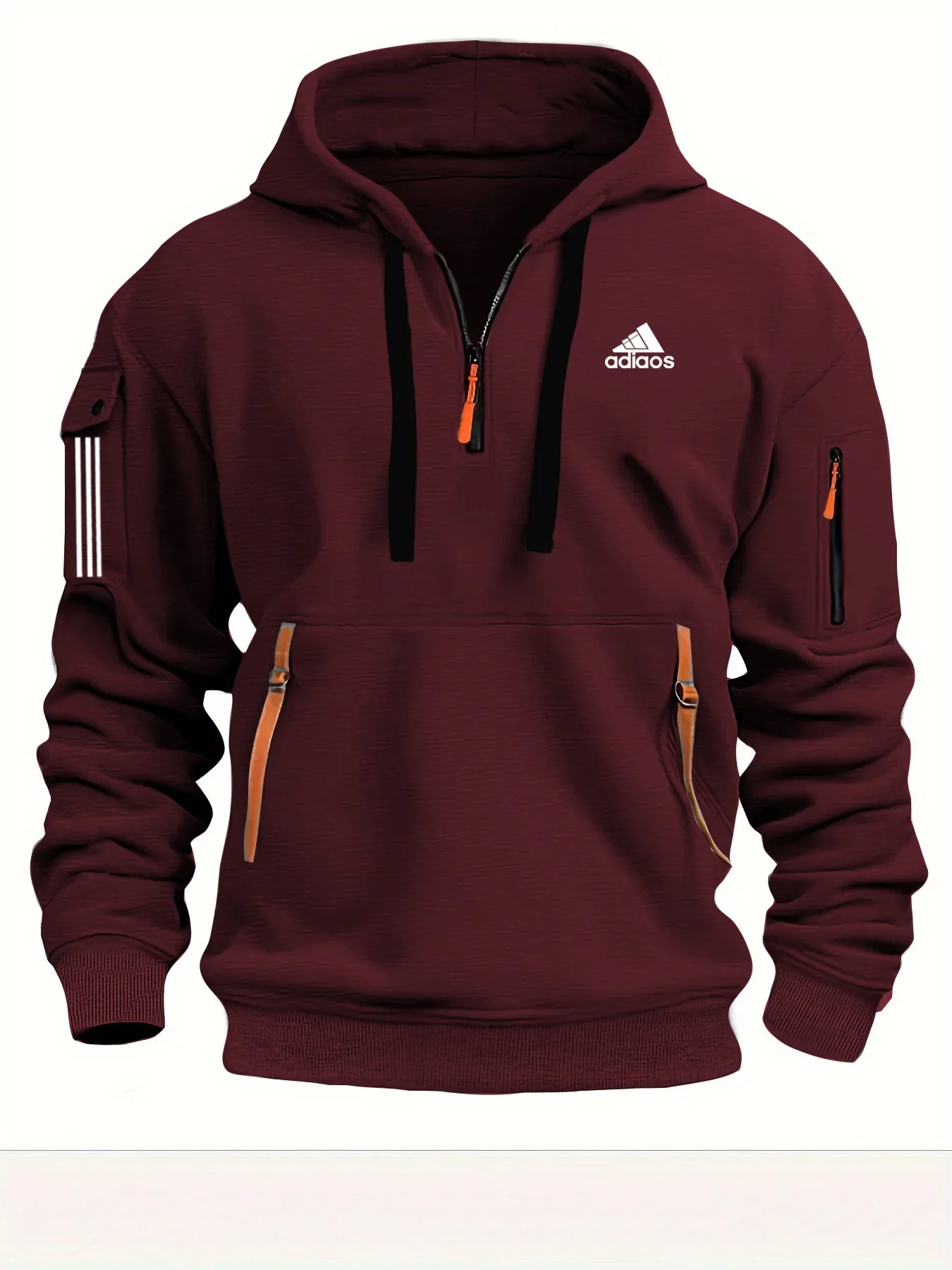 Autumn Men's Hoodies Multi-Pocket Zipper Placket Comfortable Casual Hoodies Pullover Sweatshirts Men's Hooded Sweatshirts