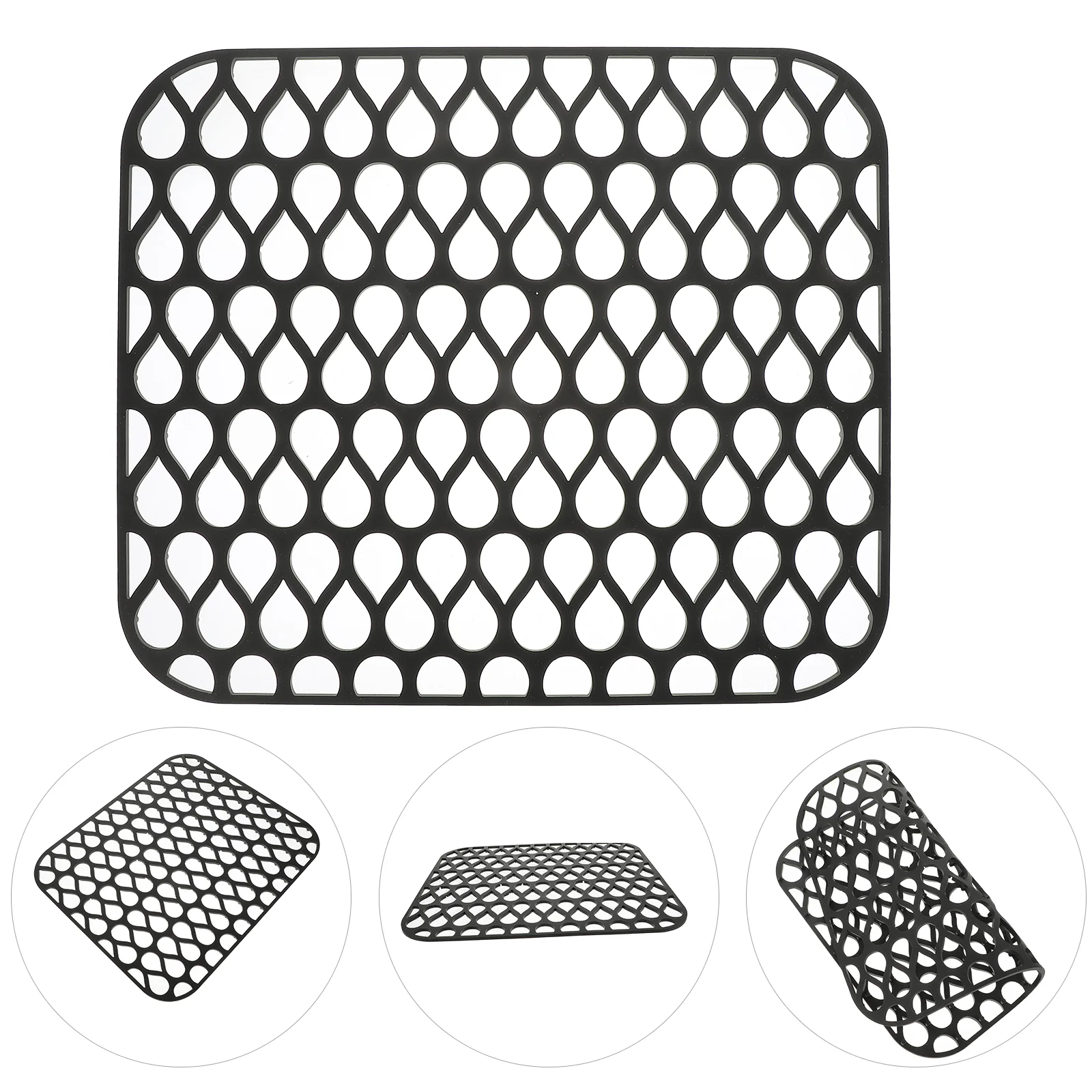

Sink Hollow Mat Pad for Kitchen Silicone Multifunction Protectors Silica Gel Mats Pads