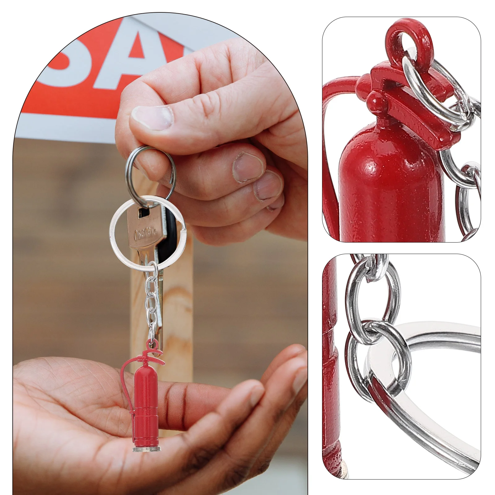 2 Pcs Gift Firefighter Key Chain Backpack Hanging Prop Keychain Pendant Luggage Dad