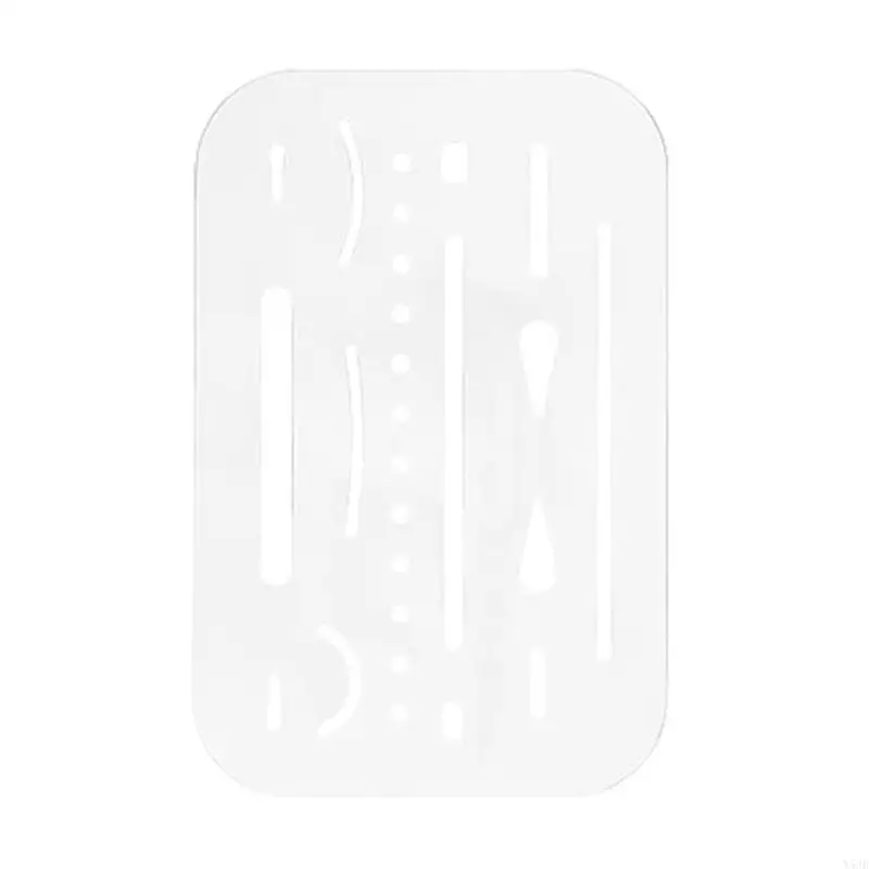 Y5JB Stainless Steel Erasing Shield Drafting Tool Craft Stencils Drawing Template Shield Easy to Use for Drawing Engineering
