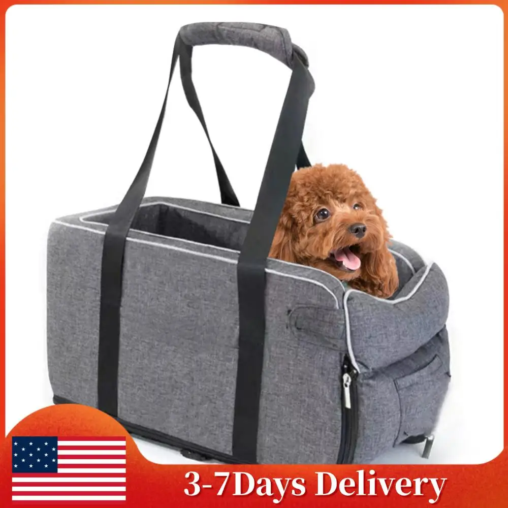 

Multipurpose Center Console Dog Car Seat with Shoulder Straps Dog Car Seat Comfortable Pet Car Seat for Dogs & Cats