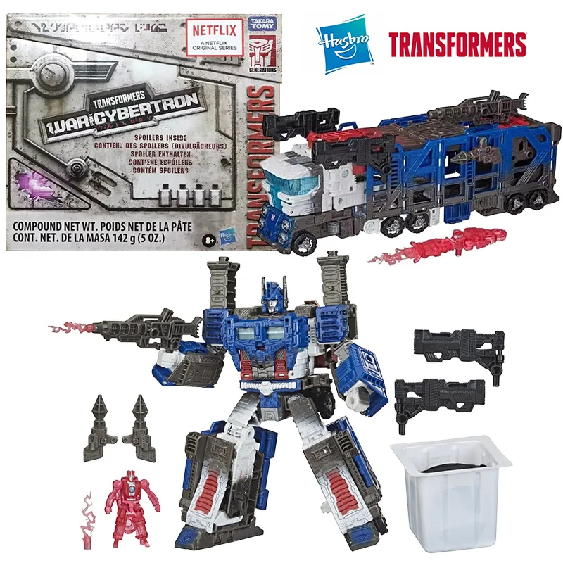 Hasbro Transformers WFC Netflix Ultra Magnus 20Cm Leader Class Anime Original Action Figure Model Toy Birthday Gift Collection