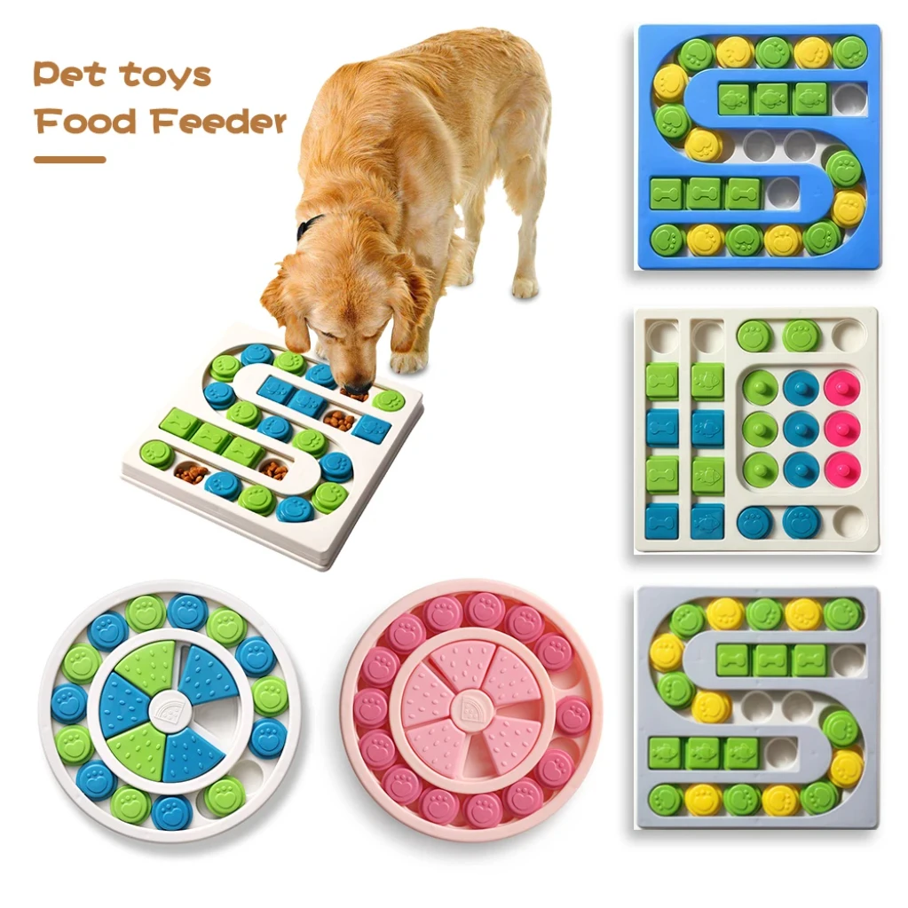 

Dog Puzzle Toys Slow Feeder Interactive Puppy Increase IQ Training Game Food Dispenser Slowly Eating NonSlip Bowl Pet Dogs Toy