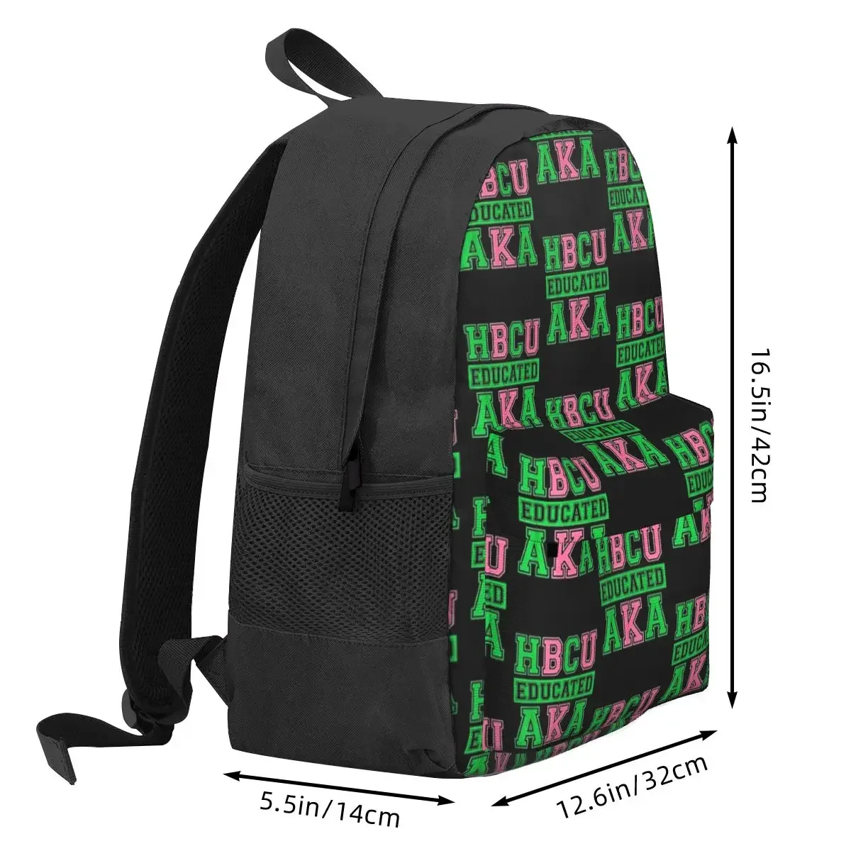 HBCU Grad AKA Sorority Paraphernalia, HBCU Educated AKA Backpacks Bookbag School Bags Rucksack Laptop Rucksack Shoulder Bag