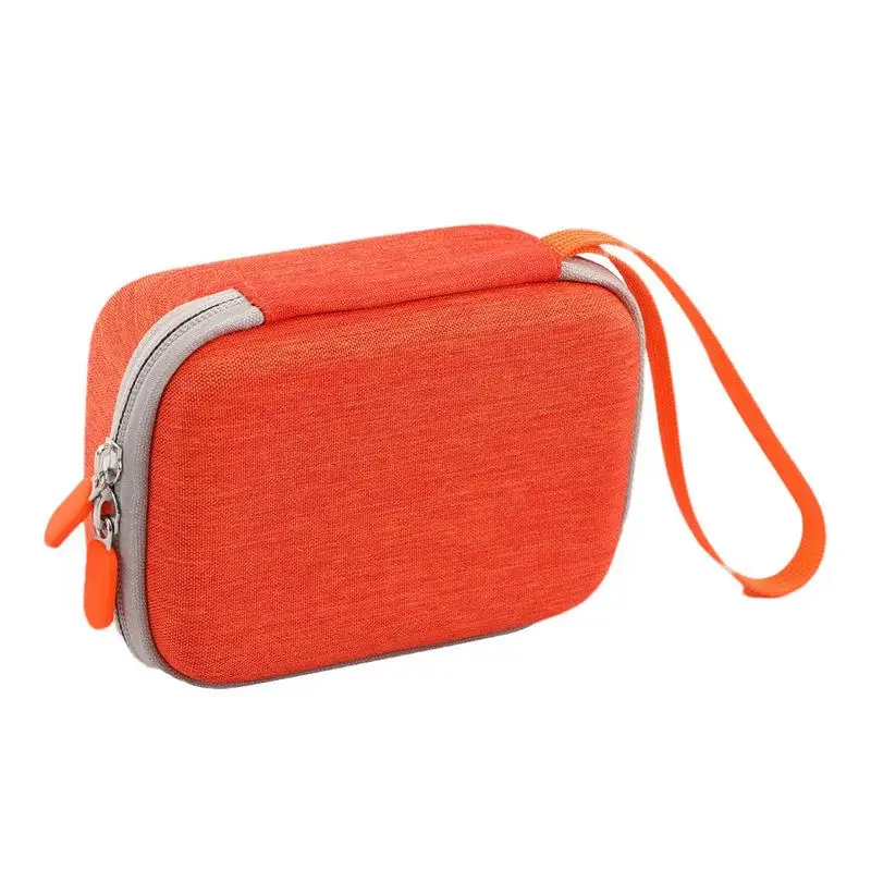 Foryoto حافظة قشرة صلبة صغيرة مع ملحق حبل ، صندوق غبار محمول للاستخدام المنزلي ، مشغل موسيقى برتقالي للأطفال ، حقيبة صغيرة للاستخدام المنزلي