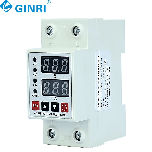 5PCS 40A 63A 230V Din Rail Adjustable Over Voltage And Under Voltage Protective Device Protector Relay