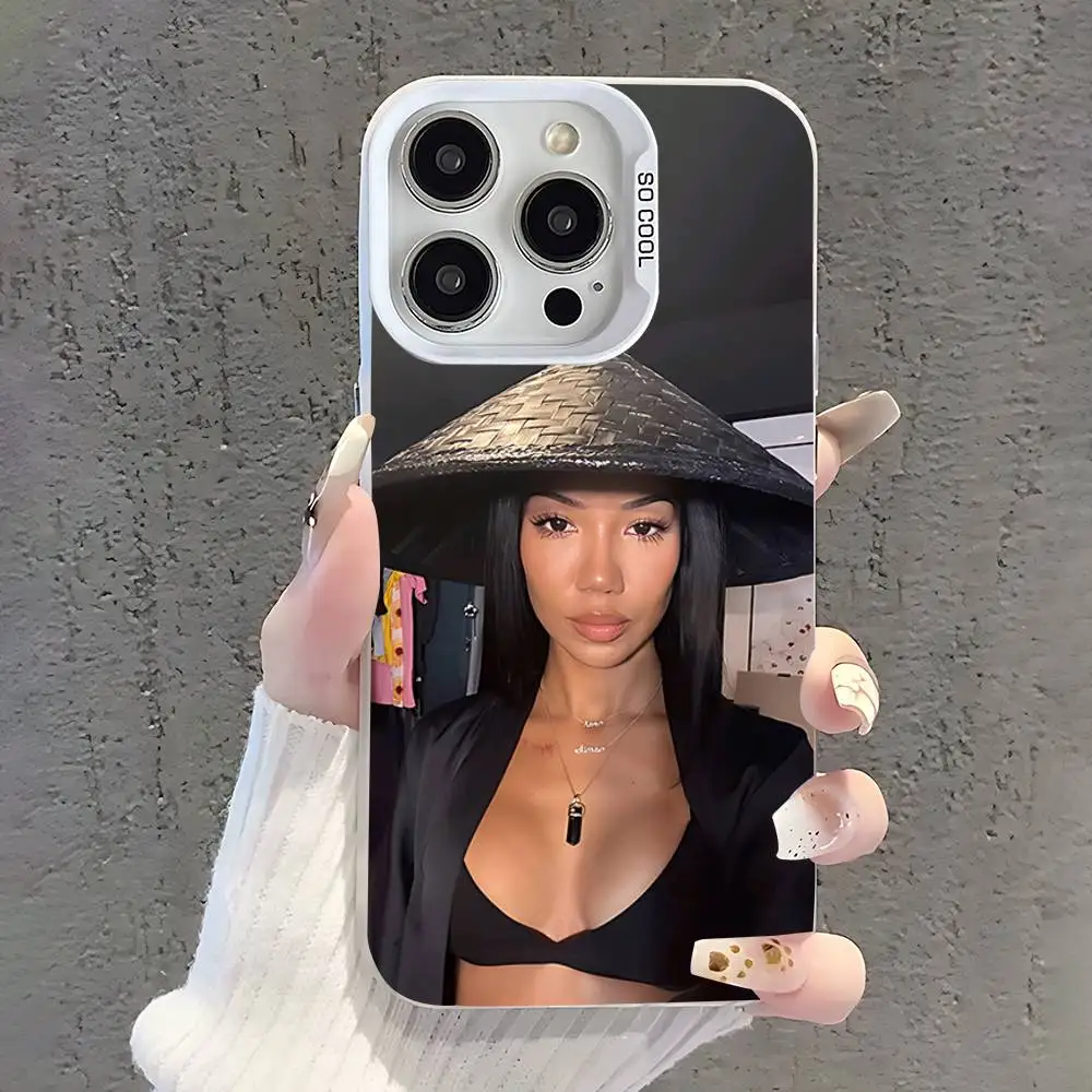 حافظة هاتف J-Jhene A-Aiko لهاتف iPhone 17,16,15,14,13,12,11,Pro,XS,Max,Plus,Mini,SE غطاء مقاوم للصدمات من الحلوى البيضاء غير اللامعة