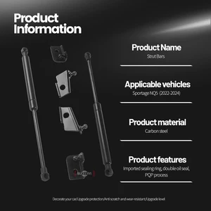 Vorderstangen der Motorhaube, Aufzüge, Gasfeder, Stoßdämpfer, Hydraulikstange, Kia Sportage NQ5 5 5 2022 2023 2024, 2pcs 6 Hauptverkaufshaube -Stoßdämpfer - №3