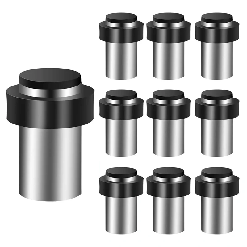 10 Pack Cylindrical Door Stoppers Door Stops Floor Door Stop Modern Decorative Rubber Bumper For Bottom Or Top Of Door