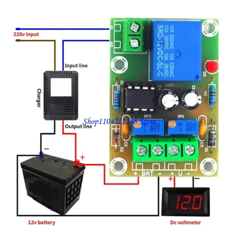 P9FA 12V Automatic Battery Charging Control Board Auto Start Stop Voltages Based Operation