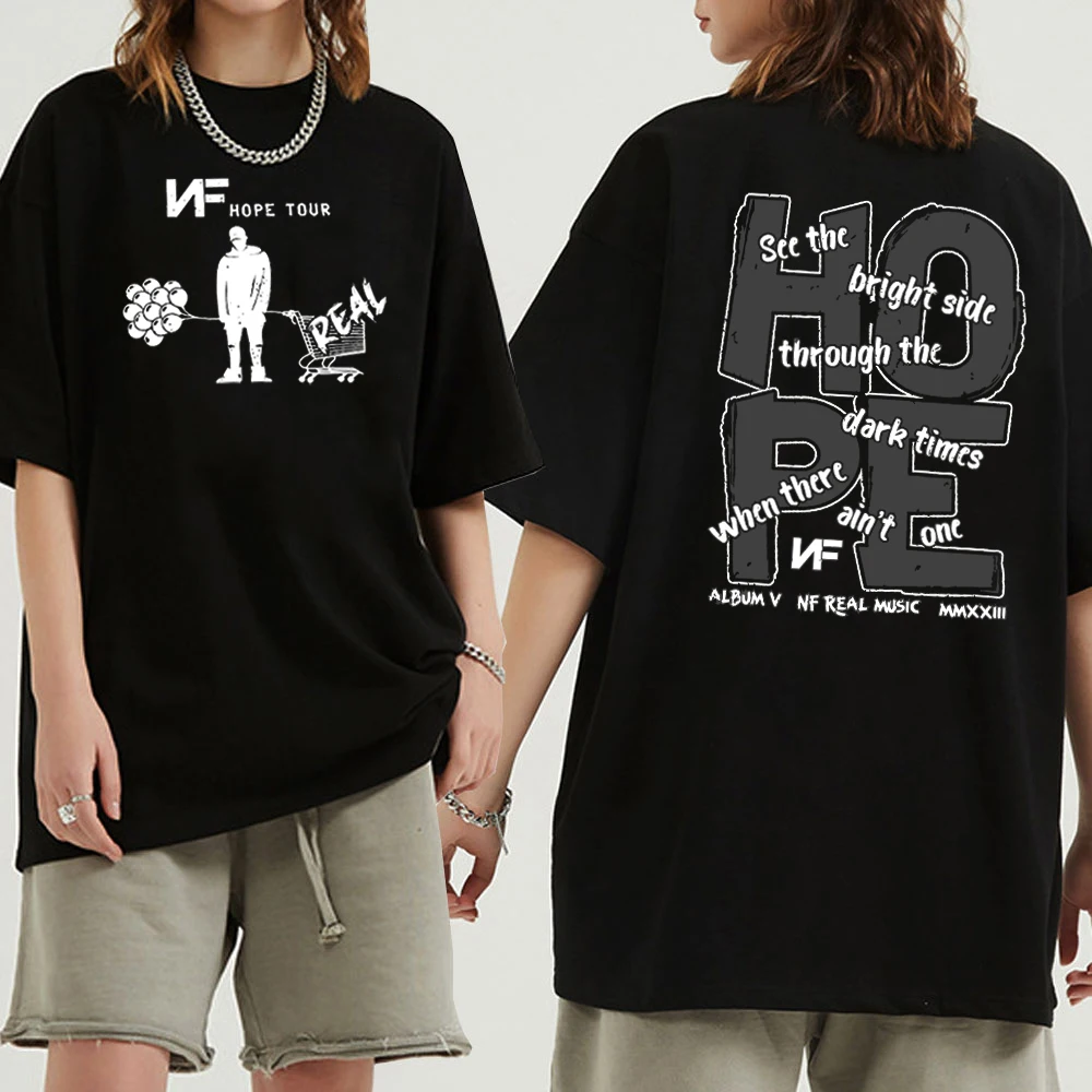 Nf Hope Tour 2023 Shirt NF Music Album Shirt Rapper NF Fan Shirt O-Neck Short Sleeve Shirts Unisex