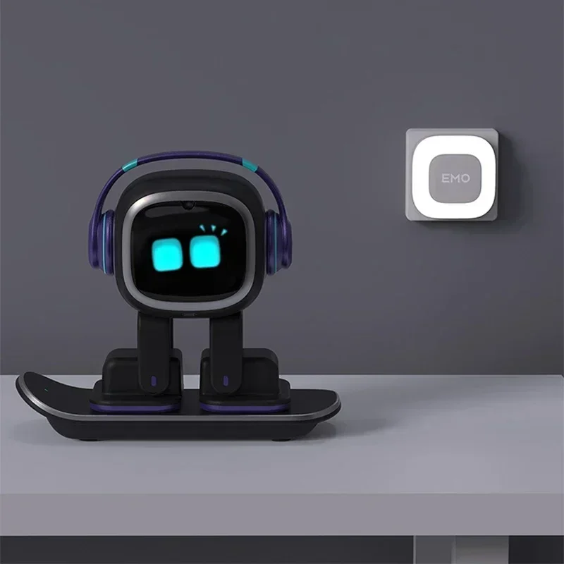 [ready Stock] Emo Robot Intelligent Emotional Interactive Voice Ai Desktop Toy Children Companion Electronic Pet Vector