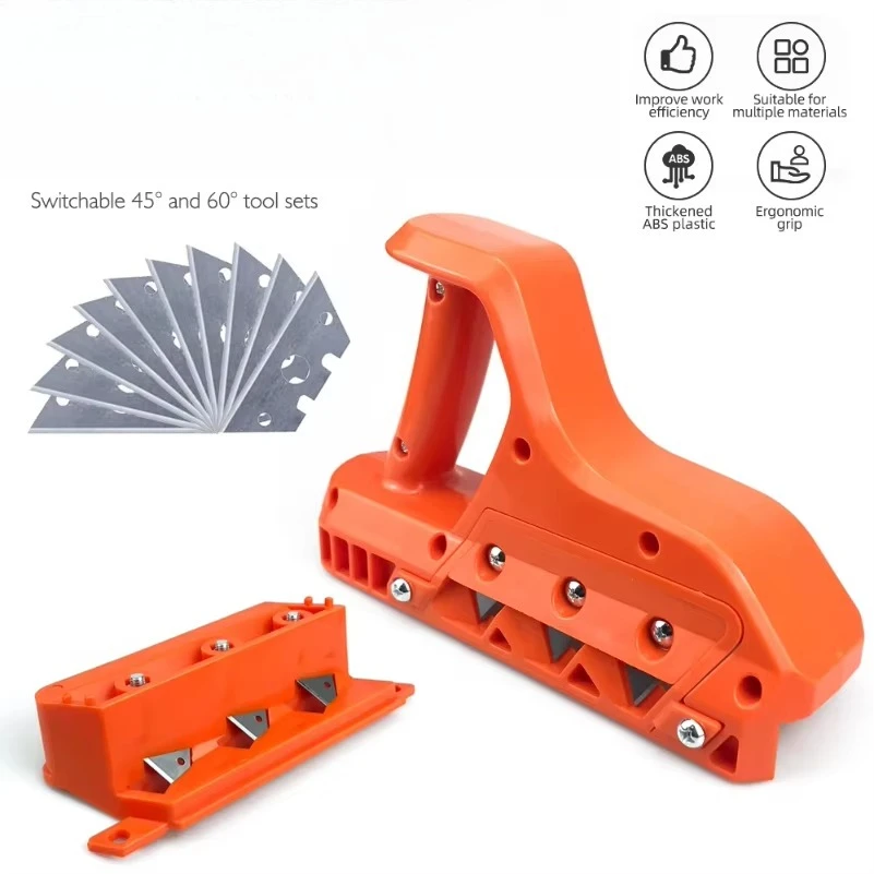 Drywall Edge Chamfer Woodworking Cutting Tool 45 60 Degree Trimmer Plasterboard Quick Cutter Gypsum Board Hand Plane