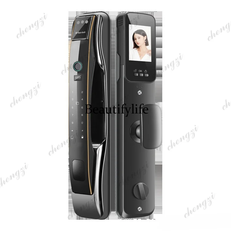 Fingerprint, smart lock, automatic intercom, anti-theft door, electronic lock password
