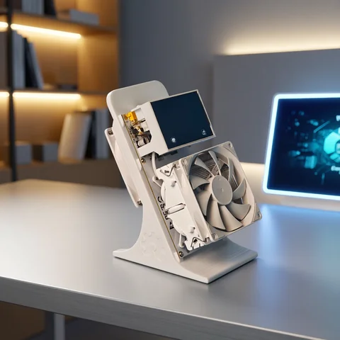 YYSLuping Mini Home Miner 3.5-inch Big Screen High Hashrate Low Noise Crypto ASIC Mining Machine with Back Fan Equipped desk fan