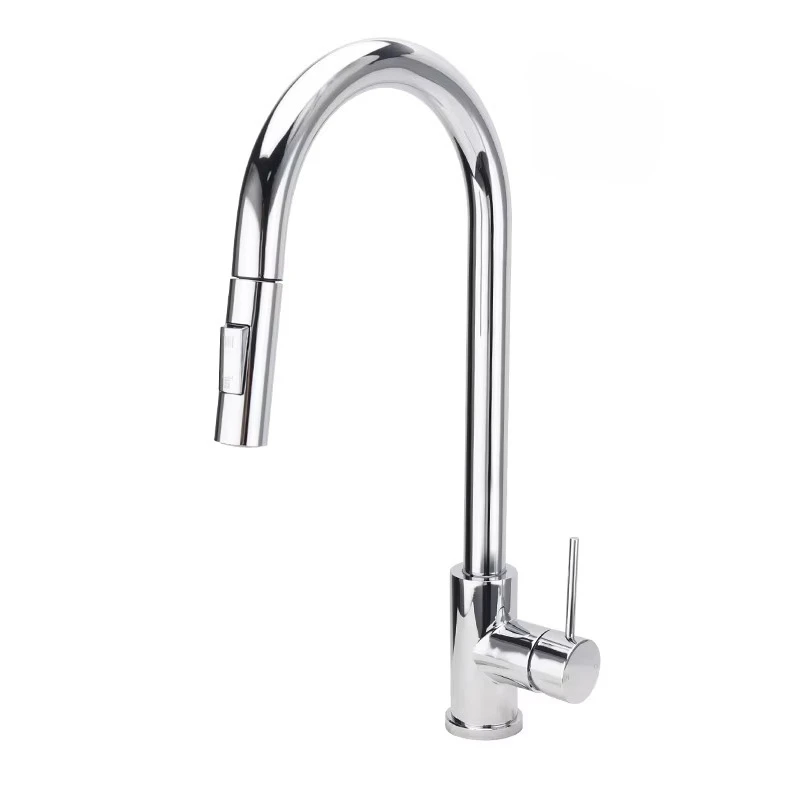 

Wholesale Watermark Modern Hotel Apartment Tap Mixer Pull Down Kitchen Faucet 304 Stainless Steel Flexible Kitchen Sink Faucet