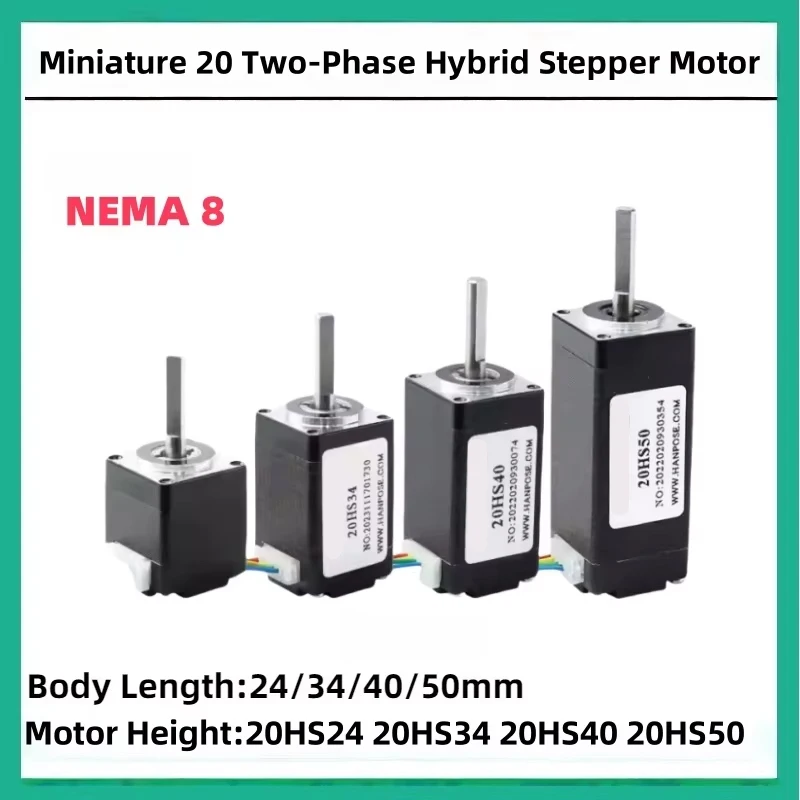 

Miniature 20 Series Stepper Motor 20HS24 20HS34 20HS40 20HS50 Printer Accessories Nema 8 Stepper Motor for mini CNC 3D Printer