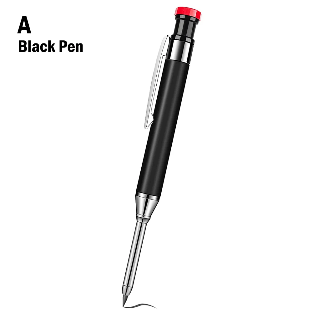 Metal Carpenter Pencil Marks On Surfaces With Refill Leads  Built-In Sharpener For Deep Hole Marker Mechanical Pencil