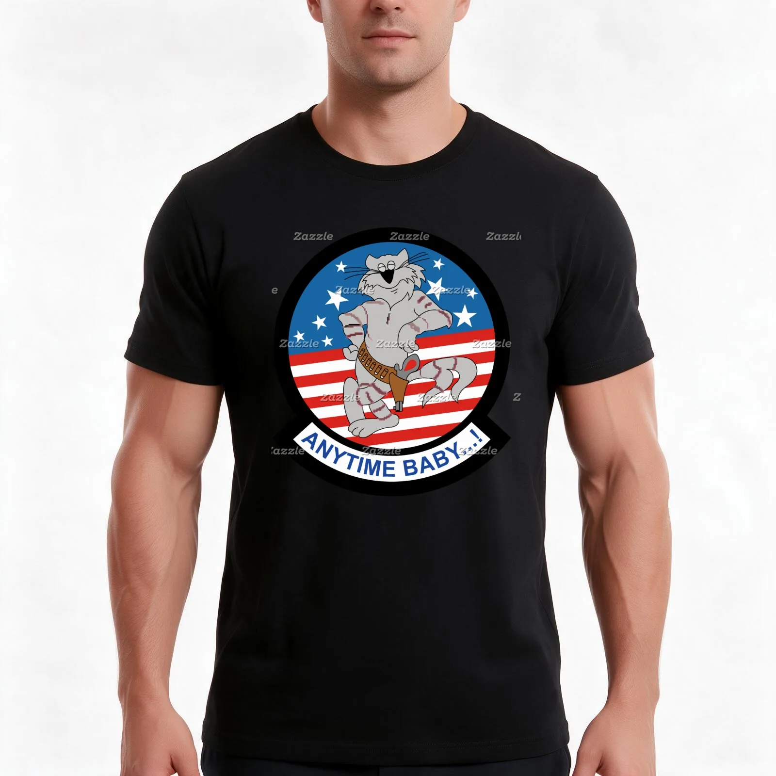 F14 Anytime Baby T-Shirt, Summer Casual Cotton Tee, Oversized Streetwear Tops, Vintage Graphic Print, Loose Fit Short Sleeve