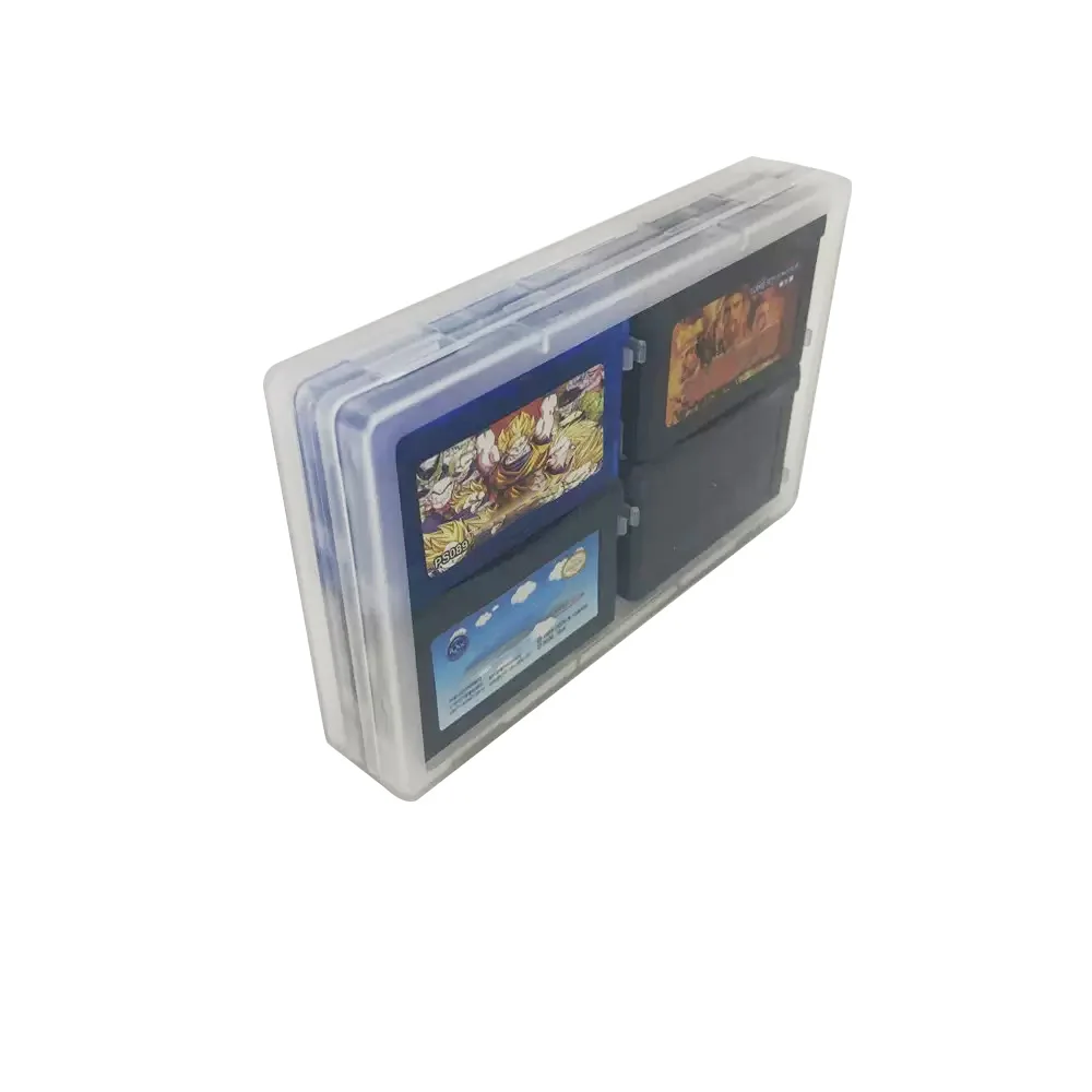 8 In 1 Transparent Game Card Case Double Layer Integrated Design for Conventional GameBoy GBA GBA SP Game Card Protection Box